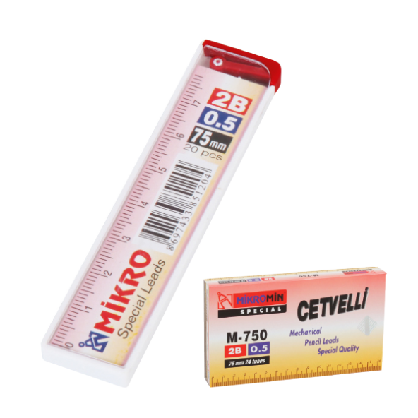 Mikro Min Cetvelli 2B 75 MM 0.5 MM M-75024 LÜ