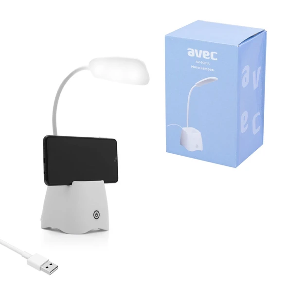 Emba Avec Masa Lambası Kablolu Telefon Tutuculu Dokunmatik Düğme Av-9051A - 10