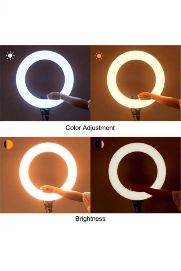 Büyük Boy Ring Light Youtuber Makyaj Güzellik 6500k 65w Kuaför Kit Kumandalı 21 İnç Işık Kaynağı - 6
