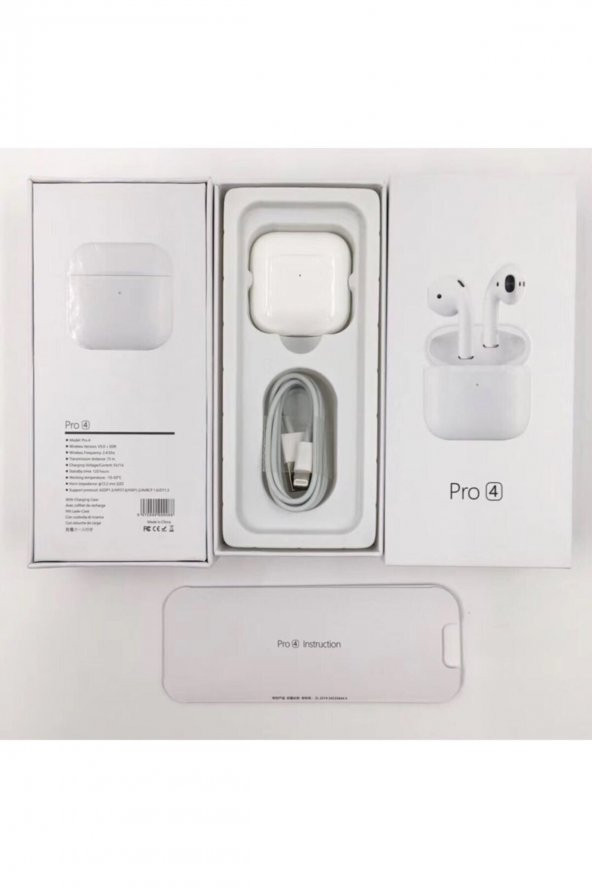 Beyaz Pro 4 Yeni Tasarım 8d Ses Performansı Kulaklık 4.nesil - 2