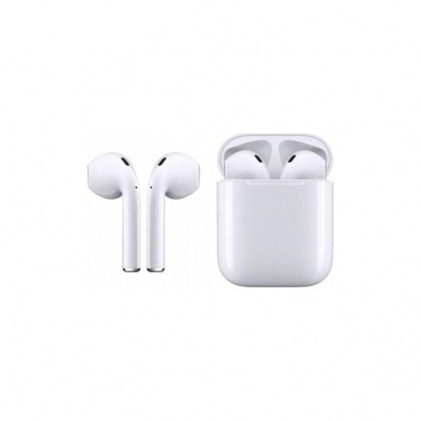 I12 Uyumlu Şarj Üniteli Bluetooth Kulaklık BEYAZ - 2