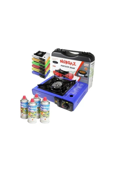 Nurgaz Ng 501 Tekli Portatif Turuncu Ocak + 4 Adet Kartuş