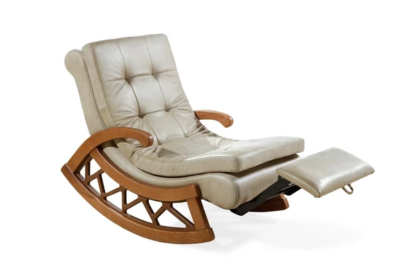 Erezoğulları Mobilya Sallanır Ağaç Emzirme Koltuğu Puflu Tv Baba Sandalyesi