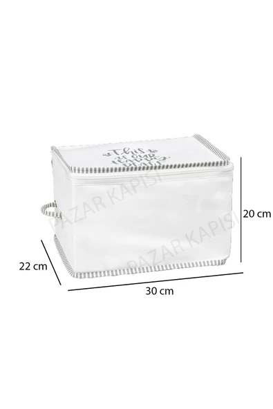 Baskılı İpli Kazak Hurcu 30*22*20cm - 2