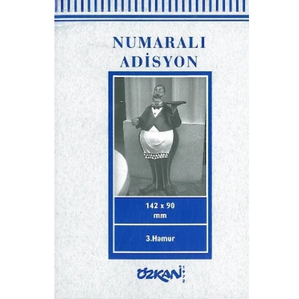 Adisyon Numaralı 3.Hamur 100 Sayfa 10 lu paket özkan