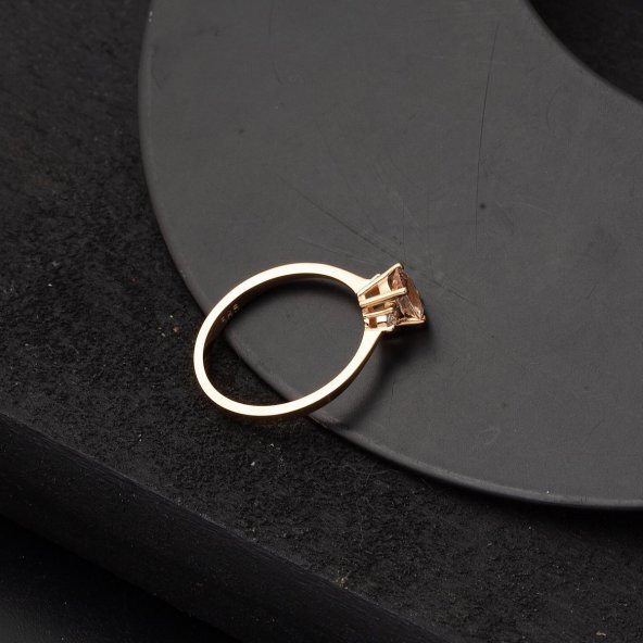 0,51 ct Morganit & 0,06 ct Pırlantalı Yüzük - 4