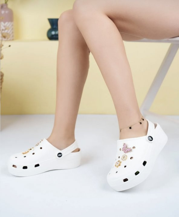 Novelido Yüksek Taban Crocs Terlik - 3