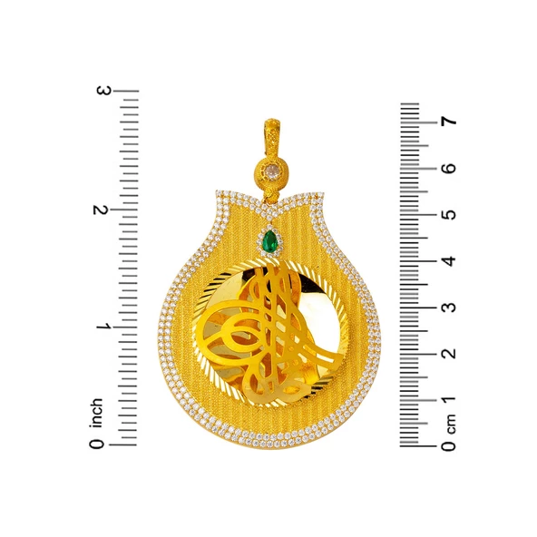 Lale Tuğra Hasır Altın Kolye Ucu - 3