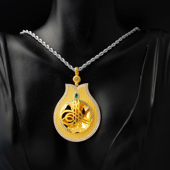 Lale Tuğra Hasır Altın Kolye Ucu - 2