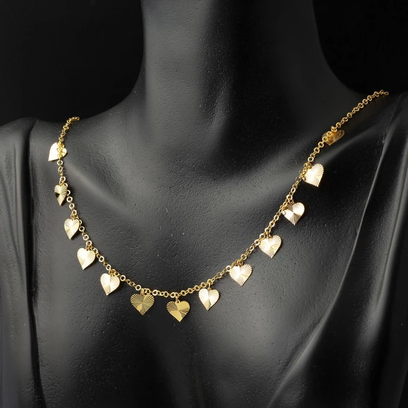 Kalpli Zincir 22 Ayar Altın Kolye - Resim 2