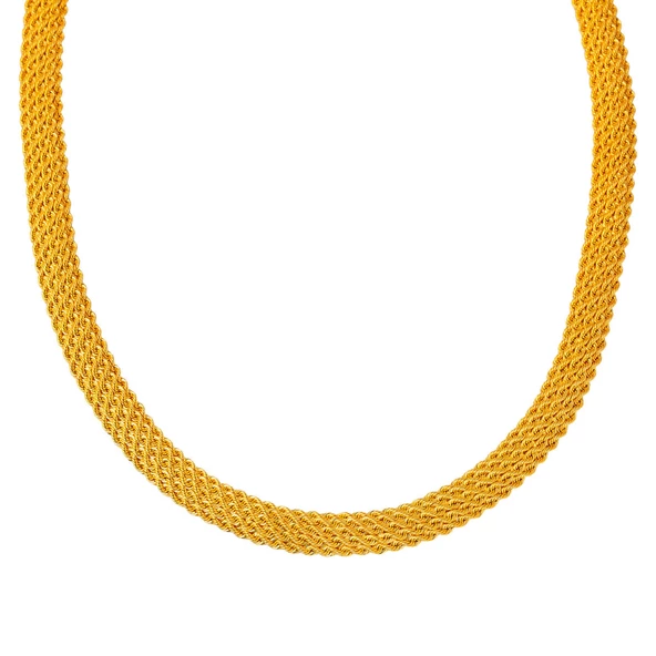 Hasır Örgü Zincir Altın Gerdanlık - Resim 4