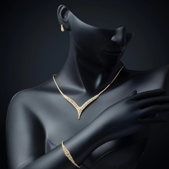 Sarmaşık Altın Düğün Takı Seti - Resim 2