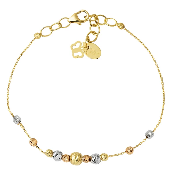 Kolye Bileklikli  Top Altınlı Takı Seti - 7