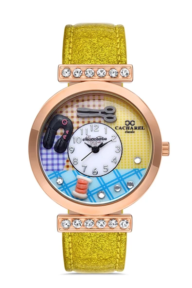 CC Genç Kız Dikiş Nakış Model Simli Kol Saati ürün görseli 1