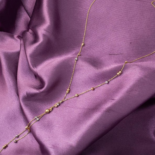 Kolye & Bileklik Dorika Toplu Altın Set - Resim 5