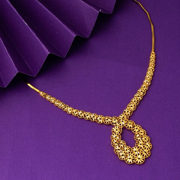 Yıldız 22 Ayar Taşsız Altın Gerdanlık - 3