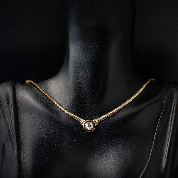 Çağla 14 Ayar Altın Gerdanlık - Resim 2