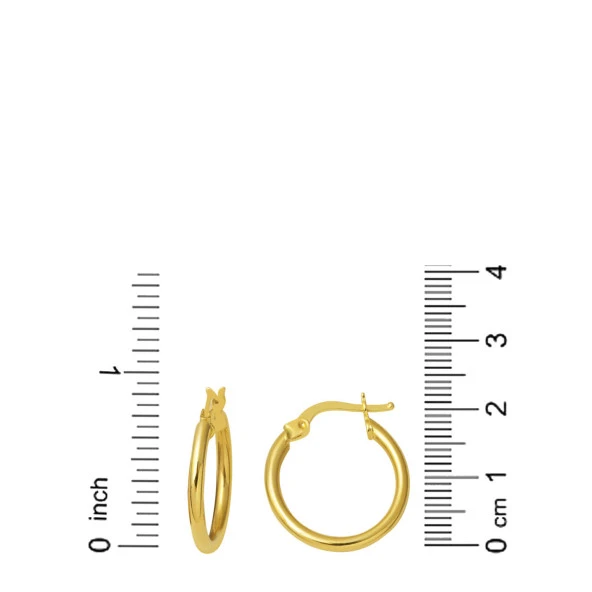 İtalyan 14 Ayar Altın Halka Küpe - Resim 5