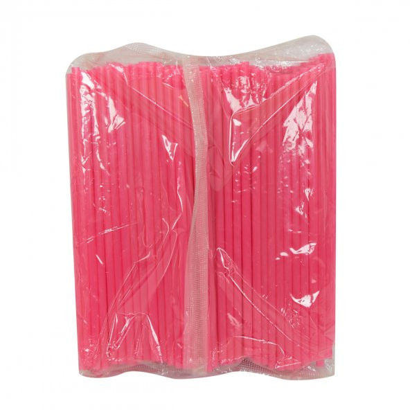 Körüksüz Pipet Ayran Kola Meşrubat Pipeti 19 Cm Kırmızı 150 Adet Paket - 5