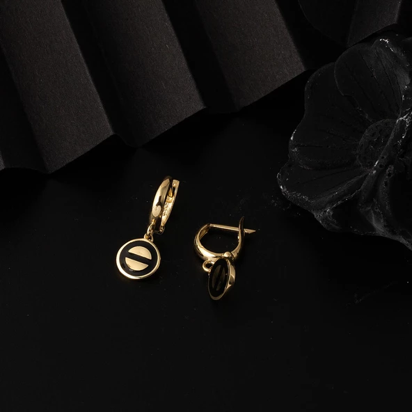 Vidalı 14 Ayar Altın Sarkaç Küpe - Resim 4