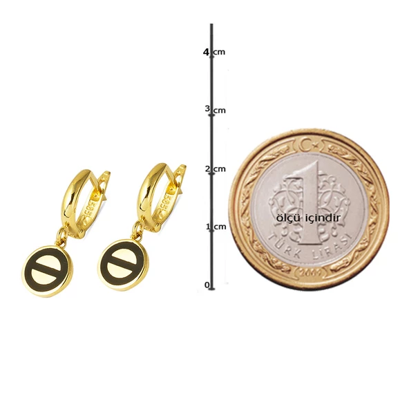 Vidalı 14 Ayar Altın Sarkaç Küpe - Resim 5