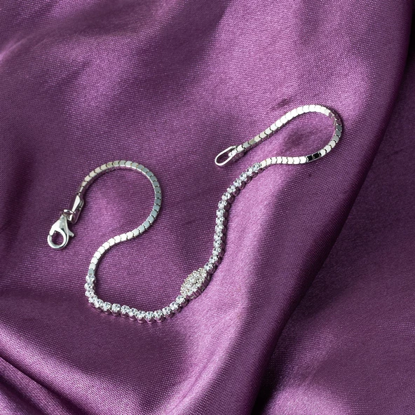 Suyolu 14 Ayar Beyaz Altın Takı Seti - Resim 6