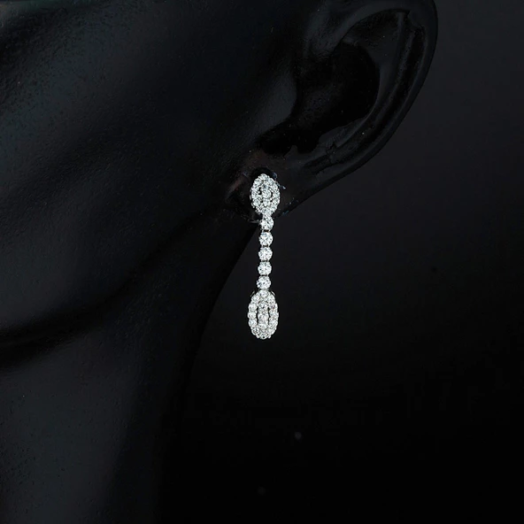 Suyolu 14 Ayar Beyaz Altın Takı Seti - Resim 4