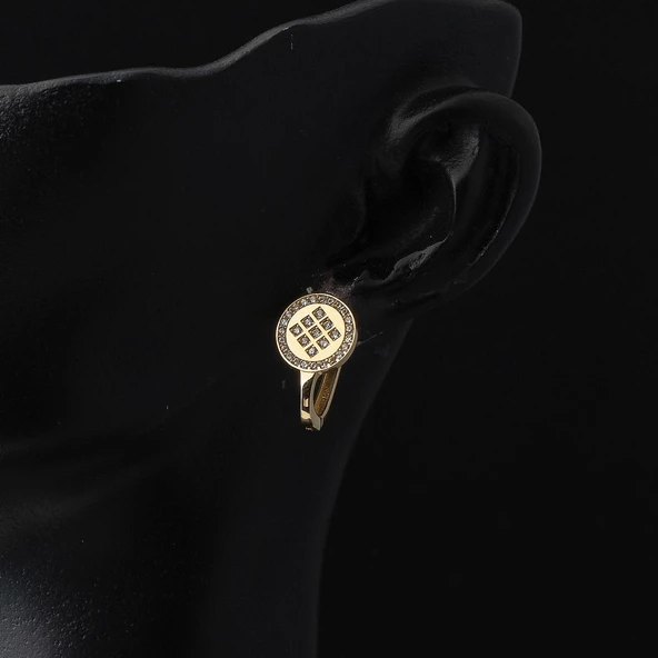 Tenis 14 Ayar Altın Küpe - 2