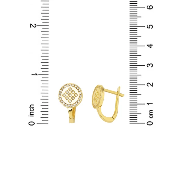 Tenis 14 Ayar Altın Küpe - 5