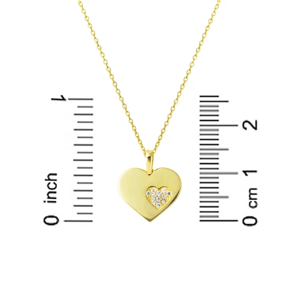 Kalbimin İçinde Kalp Altın Kolye - Resim 5