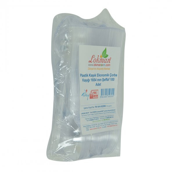 Plastik Kaşık Ekonomik Çorba Kaşığı 1654 mm Şeffaf 100 Adet 1 Paket - 3
