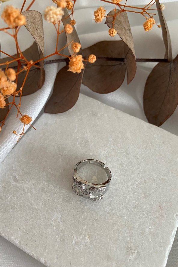 Plaka Üzeri Geniş Zincir Yüzük - 3