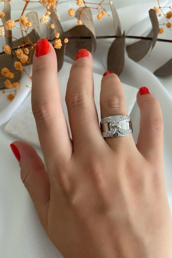 Plaka Üzeri Geniş Zincir Yüzük - 11