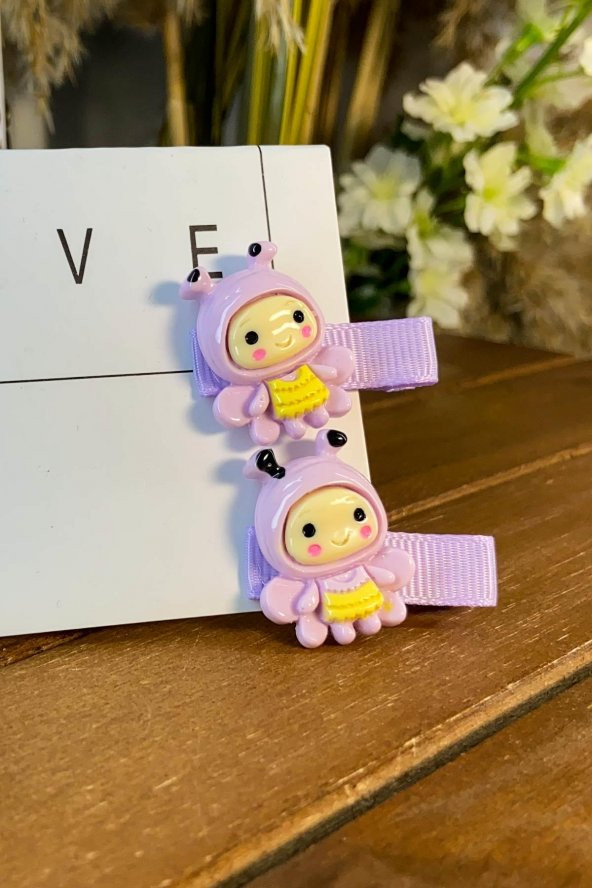 2li Figürlü Pens  Toka Lila SBT678