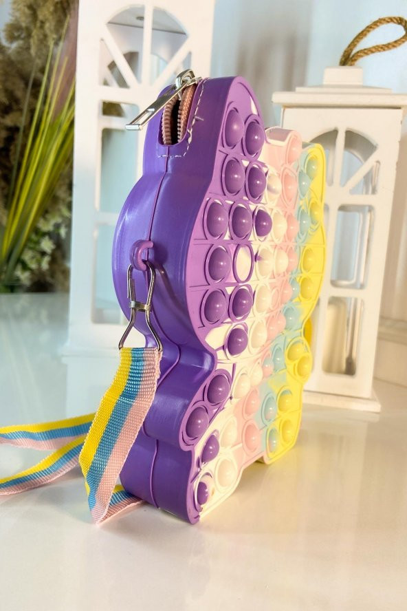 Fermuarlı Popoit Çanta Mor SBT0806 - 3