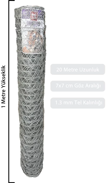 1x20 Metre Bahçe Tel Örgü Bahçe Çiti Bahçe Teli Çevirme Teli 1.3 mm Kalınlığında