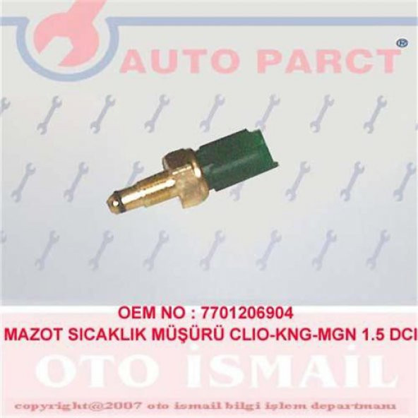 AUTO MS14206904-MAZOT POMPASI SICAKLIK MUSURU K9K 1.5 DCI CLIO SYMBOL KANGO