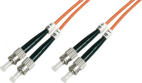 ST-ST Fiber Optik Patch Kablo, 3 metre, Multimode, Duplex, 50/125, OM2