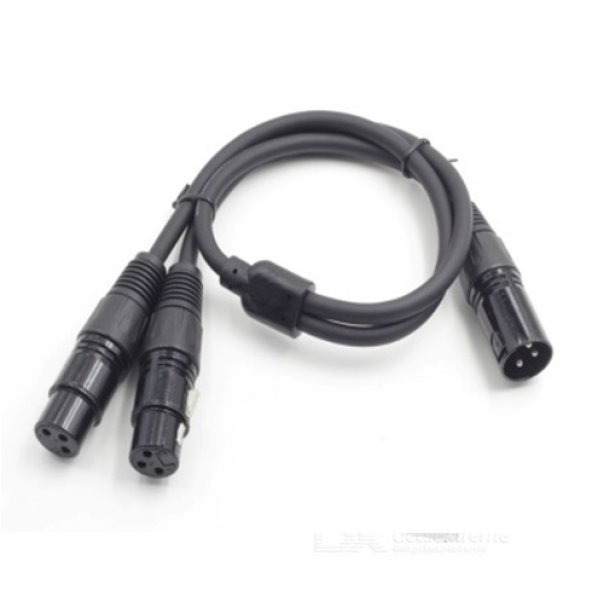 Xlr Y kablo ( 1 erkek-2 dişi)