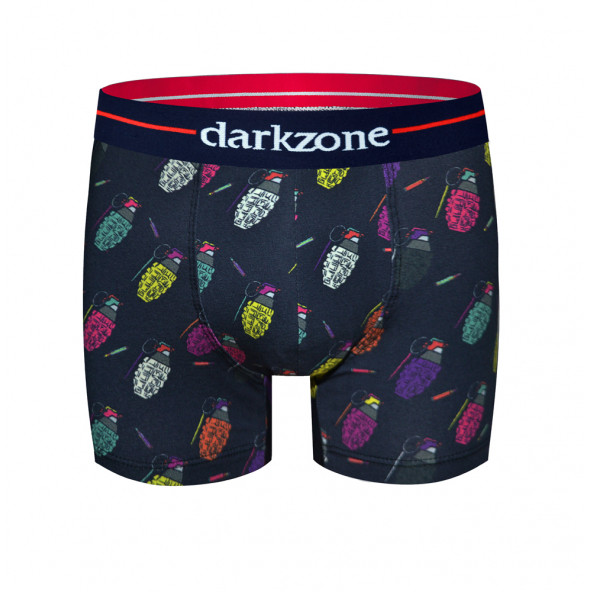 Darkzone Donuts-Kurukafa-El Bombası Desenli Dijital Baskılı 3'lü Erkek Boxer Seti - 3