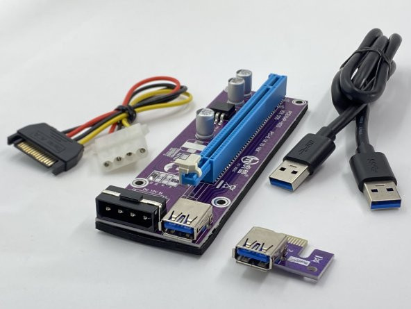 Bitcoin Ethereum Madencilik İçin PCI-E Mining Riser Kart Versiyon 006