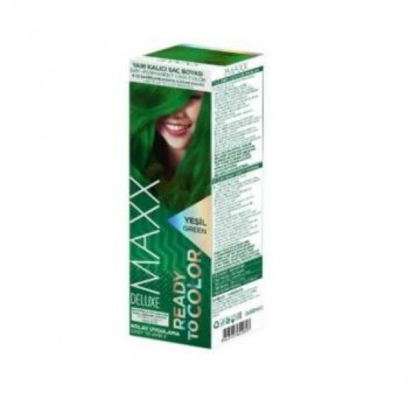Maxx Deluxe Yarı Kalıcı Saç Boyası Yeşil - 1