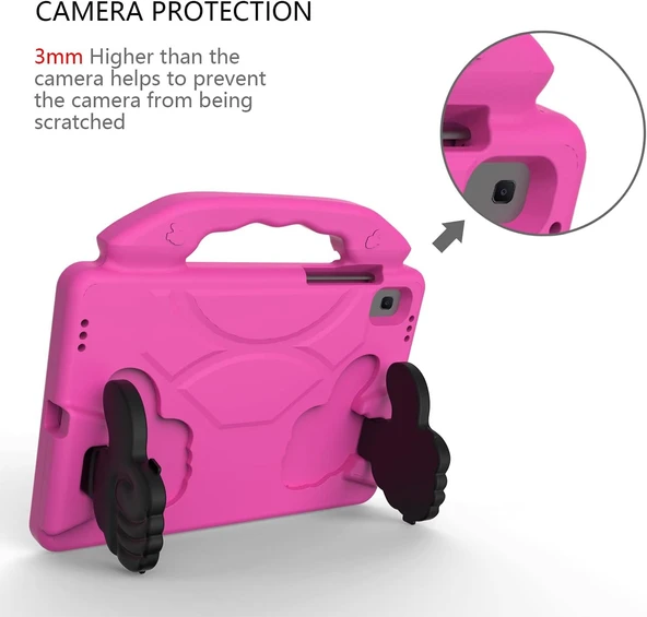 TCL Tab 10 Gen 2 Uyumlu 10.4" Kılıf Çocuklar İçin Standlı Tutacaklı Koruyucu Tablet Kılıf - 7