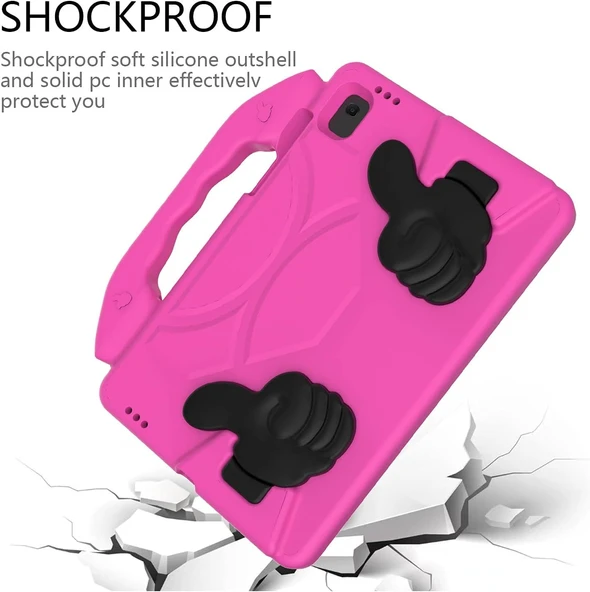 TCL Tab 10 Gen 2 Uyumlu 10.4" Kılıf Çocuklar İçin Standlı Tutacaklı Koruyucu Tablet Kılıf - 6