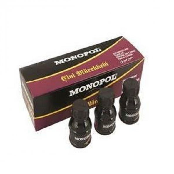 Monopol Çini Mürekkebi Cam Şişede Siyah 1102