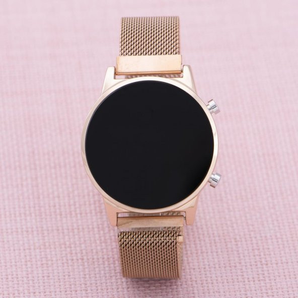 Rose Çelik Dijital Led Hasır Kordon Yeni Model Unisex Kol Saati ST-303874 - 2