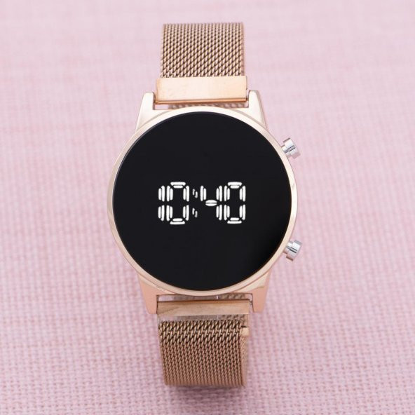 Rose Çelik Dijital Led Hasır Kordon Yeni Model Unisex Kol Saati ST-303874 - 4
