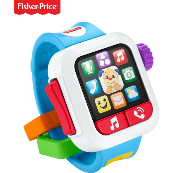Fisher Price Eğitici Akıllı Saat 6 Ay ve Üzeri Bebekler İçin Eğitici Oyuncak Saat Türkçe ve İngilizce GMM53
