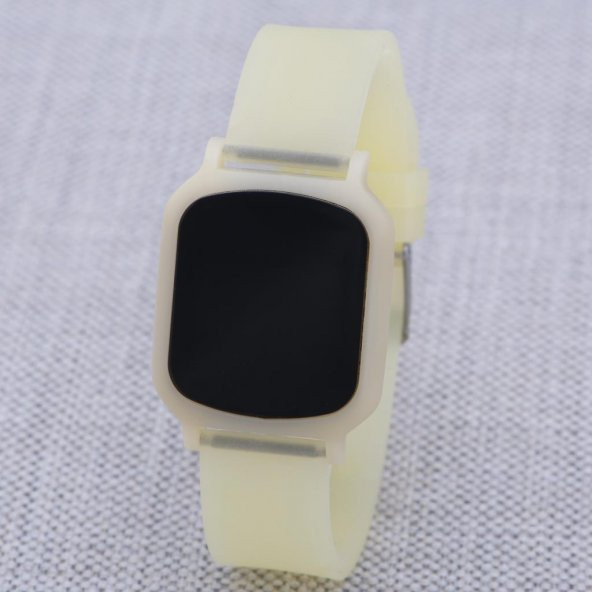 SaaTTino Sarı Silikon Kordonlu Dokunmatik Led Ekran Unisex Kol Saati ST-303858 - 2