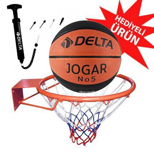 Delta Basketbol Çemberi No5 Jogar Basketbol Topu Basketbol Filesi Top Pompası Seti